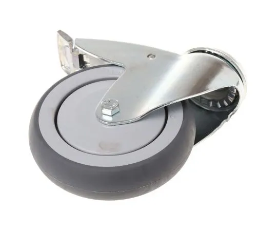 63-7489-59 Tente Stem Swivel Castors 2477PJX125P30CHC10X90, 100kg, Rubber tyres 2477PJX125P30CHC10X90