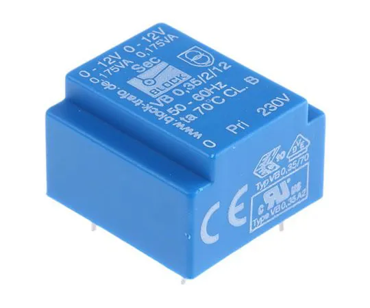 63-7484-37 12V ac 2 Output Through Hole PCB Transformer, 0.35VA VB 0.35/2/12