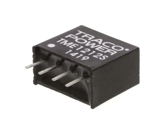 63-7413-66 TRACOPOWER TME 1W Isolated DC-DC Converter Through Hole, Voltage in 10.8 → 13.2 V dc, Voltage out 12V dc TME 1212S