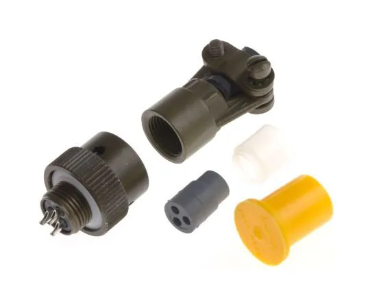 63-7416-90 Souriau 851 Series, 3 Way Cable Mount MIL Spec Circular Connector Plug, Socket Contacts,Shell Size 8, Bayonet Coupling, 85106EC83AS50