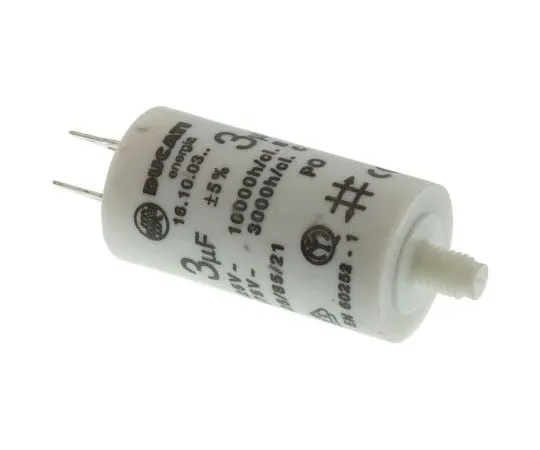 63-7519-68 Ducati Energia 3μF Polypropylene Capacitor PP 450V ac ±5% Tolerance Stud Mount 4.16.10 Series 4.16.10.03.64