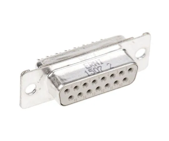 63-7454-81 ERNI TMC Series Panel Mount, 15 Pin D-sub Connector Socket, Shell Size A 4620