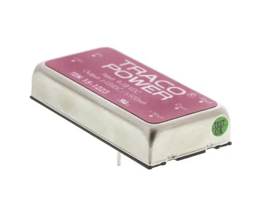 63-7541-05 TRACOPOWER TEN 15 15W Isolated DC-DC Converter Through Hole, Voltage in 9 → 18 V dc, Voltage out ±15V dc TEN 15-1223
