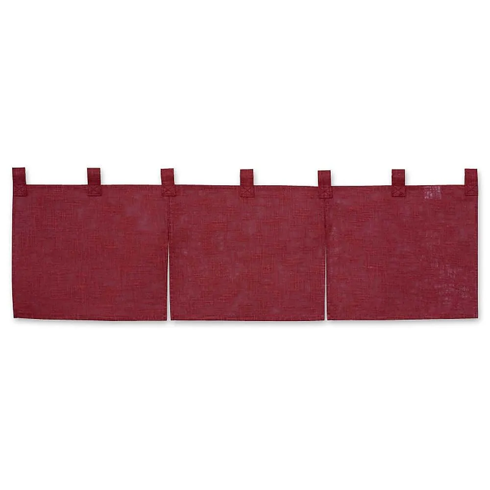 62-6318-65 Half Noren Cotton Plain Bordeaux 001-01