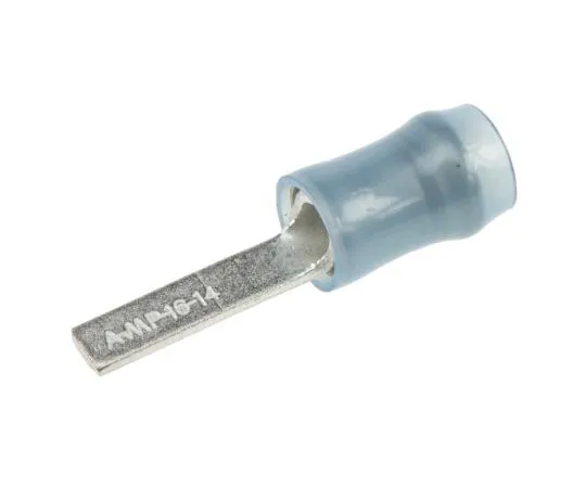 63-7383-84 TE Connectivity PIDG Series Insulated Crimp Blade Terminal 12.57mm Blade Length, 1mm² to 2.6mm², 16AWG to 14AWG, Blue 131330