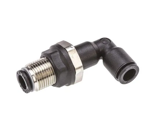 63-7492-07 Legris Pneumatic Bulkhead Tube-to-Tube Adapter Elbow Push In 6 mm to Push In 6 mm 3139 06 00