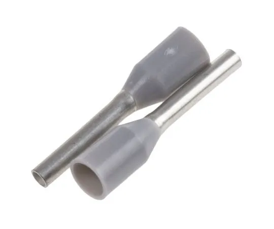 63-7532-75 Weidmuller Insulated Crimp Bootlace Ferrule, 8mm Pin Length, 1.2mm Pin Diameter, 0.75mm² Wire Size, Grey 9019040000