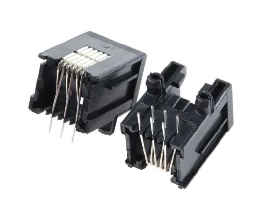 63-7472-35 TE Connectivity Cat3 6P6C Right Angle Through Hole RJ25 Modular Jack Connector 0-215876-1