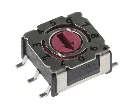 63-7514-96 10 Way Surface Mount DIP Switch, Rotary Flush Actuator P36S101