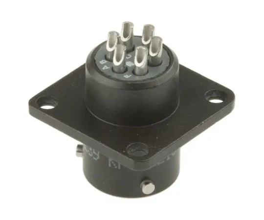 63-7497-17 ITT Cannon KPTC Series Miniature Panel Mount Connector, 6 contacts Socket KPTC2E10-6S-F-MA