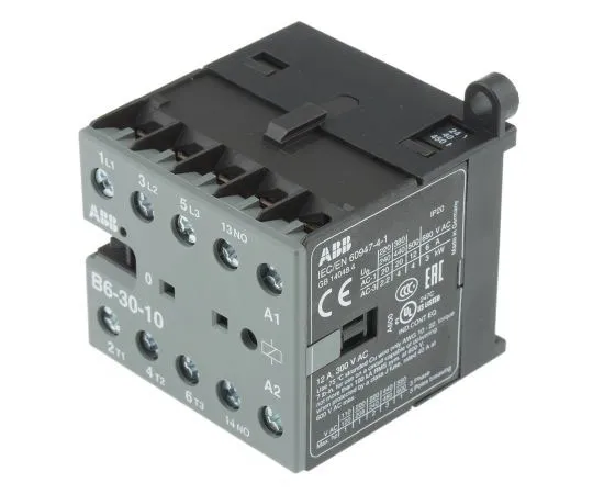 63-7547-35 ABB 3 Pole Contactor, 9 A, 24 V ac Coil, B Range, 3NO, 4 kW GJL1211001R0101 B6-30-10-01