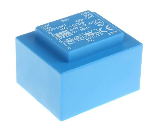 63-7500-49 6V ac 2 Output Through Hole PCB Transformer, 10VA VC 10/2/6