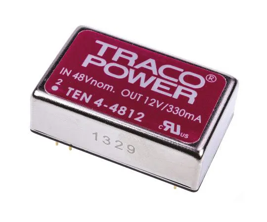 63-7501-02 TRACOPOWER TEN 4 4W Isolated DC-DC Converter Through Hole, Voltage in 18 → 72 V dc, Voltage out 12V dc TEN 4-4812