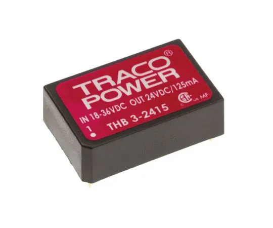 63-7357-49 TRACOPOWER THB 3 3W Isolated DC-DC Converter Through Hole, Voltage in 18 → 36 V dc, Voltage out 24V dc Medical THB 3-2415