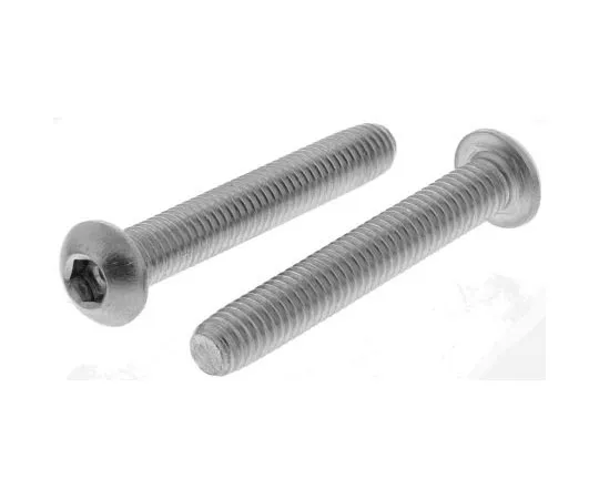 63-7481-90 RS PRO M6 x 40mm Hex Socket Button Screw Plain Stainless Steel 304-4722