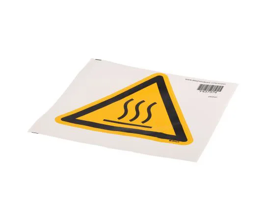 63-7482-50 Brady 250247 1 x Hot Surface Hazard Label, Black/Yellow Self-Adhesive PET 250247
