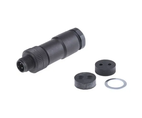 63-7431-44 Binder 713 Series M12 Cable Mount Connector, 4 contacts Plug 99 0429 142 04