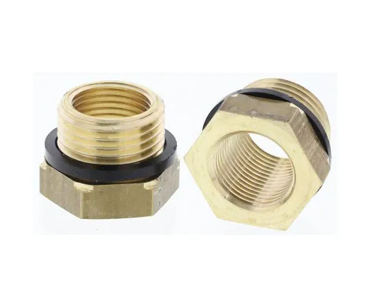 63-7437-79 Legris Brass 1/2 in BSPP Male x 3/8 in BSPP Female Straight Reducer Threaded Fitting 0168 21 17