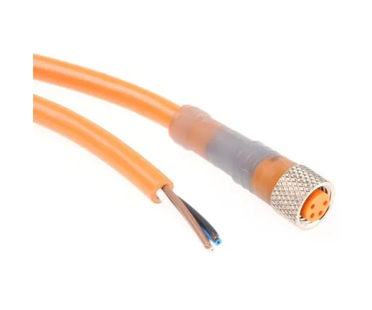 63-7384-33 Belden Straight M8 to Unterminated Cable assembly, 4 Core 2m Cable RKMV-4-07/2,0 M
