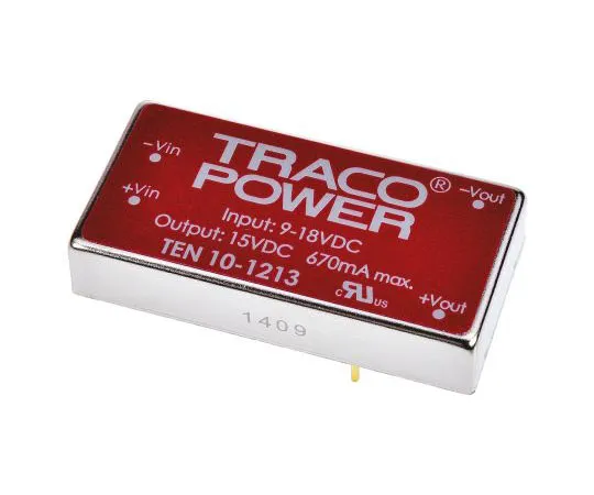 63-7443-24 TRACOPOWER TEN 10 10W Isolated DC-DC Converter Through Hole, Voltage in 9 → 18 V dc, Voltage out 15V dc TEN 10-1213