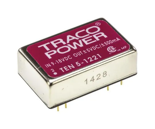 63-7472-56 TRACOPOWER TEN 5 6W Isolated DC-DC Converter Through Hole, Voltage in 9 → 18 V dc, Voltage out ±5V dc TEN 5-1221