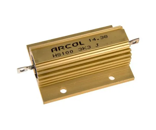 63-7449-85 Arcol HS100 Series Aluminium Ho***d Axial Wire Wound Panel Mount Resistor, 3.3kΩ ±5% 100W HS100 3K3 J