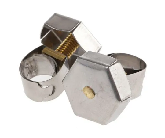 63-7469-35 Unex Brass (Bolt), Stainless Steel Thumb Hex Unex, 11mm Band Width, 9mm - 12mm Inside Diameter 9928