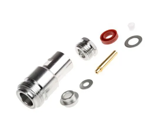 63-7474-65 Radiall 50Ω Straight Cable Mount N Type Connector, jack, Clamp Termination, 0 → 11GHz, RG141, RG142, RG223, R161206000W
