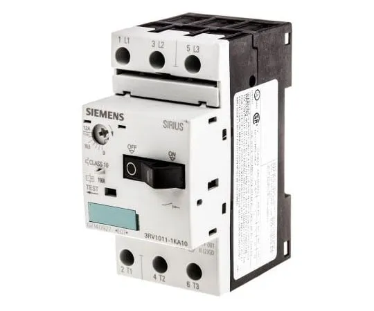 63-7444-22 Siemens Sirius Innovation 690 V Motor Protection Circuit Breaker, 3P Channels, 9 → 12 A, 50 kA 3RV1011-1KA10