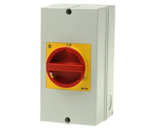 63-7515-90 4 Pole Non F***d Isolator Switch, 63 A, 22 kW, IP66, IP67 KG64 T204/GBA301 * KL1V