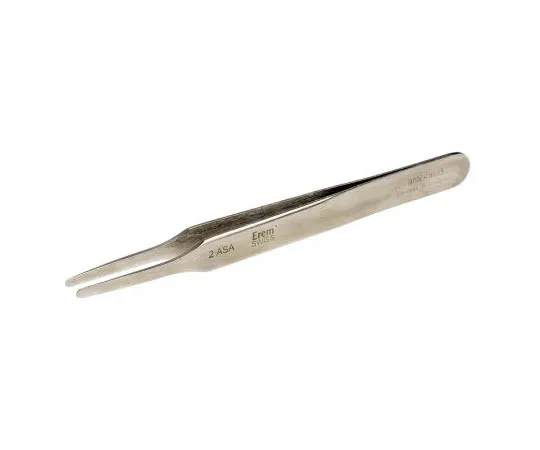 63-7406-64 Erem by Weller 120 mm, Anti-Magnetic Stainless Steel, Straight; Flat; Rounded, Anti-Acid Tweezers 2ASA