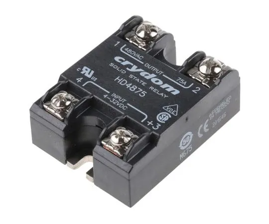 63-7471-49 Sensata / Crydom 75 A Solid State Relay, Zero Cross, Panel Mount, SCR, 530 V Maximum Load HD4875