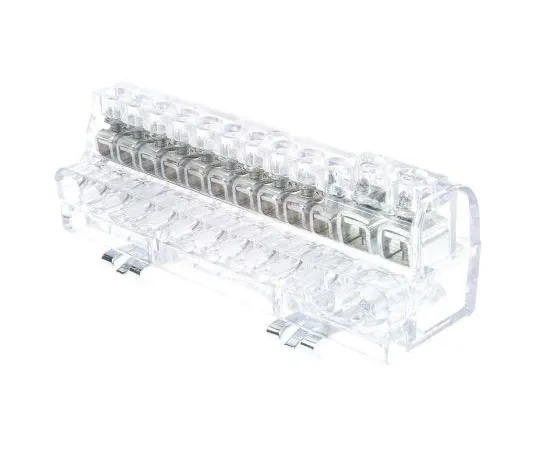63-7519-13 RS PRO 12 Way DIN rail Commoning Block, Screw Down Termination, 10 → 5 AWG, 16 mm², 6 mm² CSA, Clear, 100A 388-2833