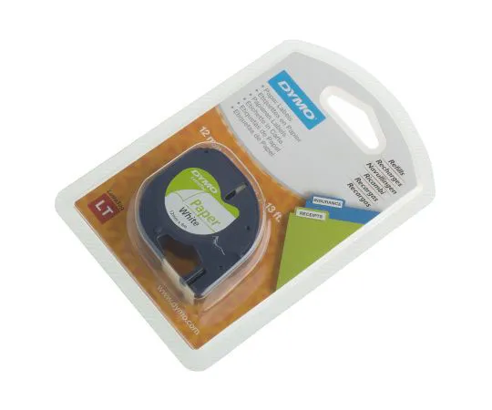 63-7502-81 Dymo Black on White Label Printer Tape, 12 mm Width, 4 m Length S0721510