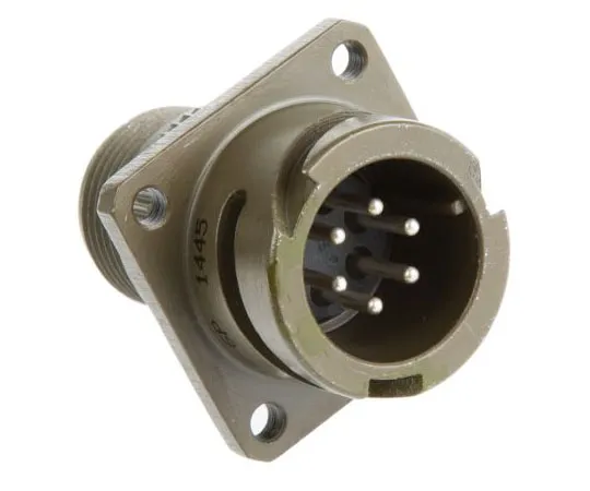 63-7545-56 Amphenol 97B Series, 6 Way Wall Mount MIL Spec Circular Connector Receptacle, Pin Contacts,Shell Size 14S, Bayonet 97B-3100A14S-6P