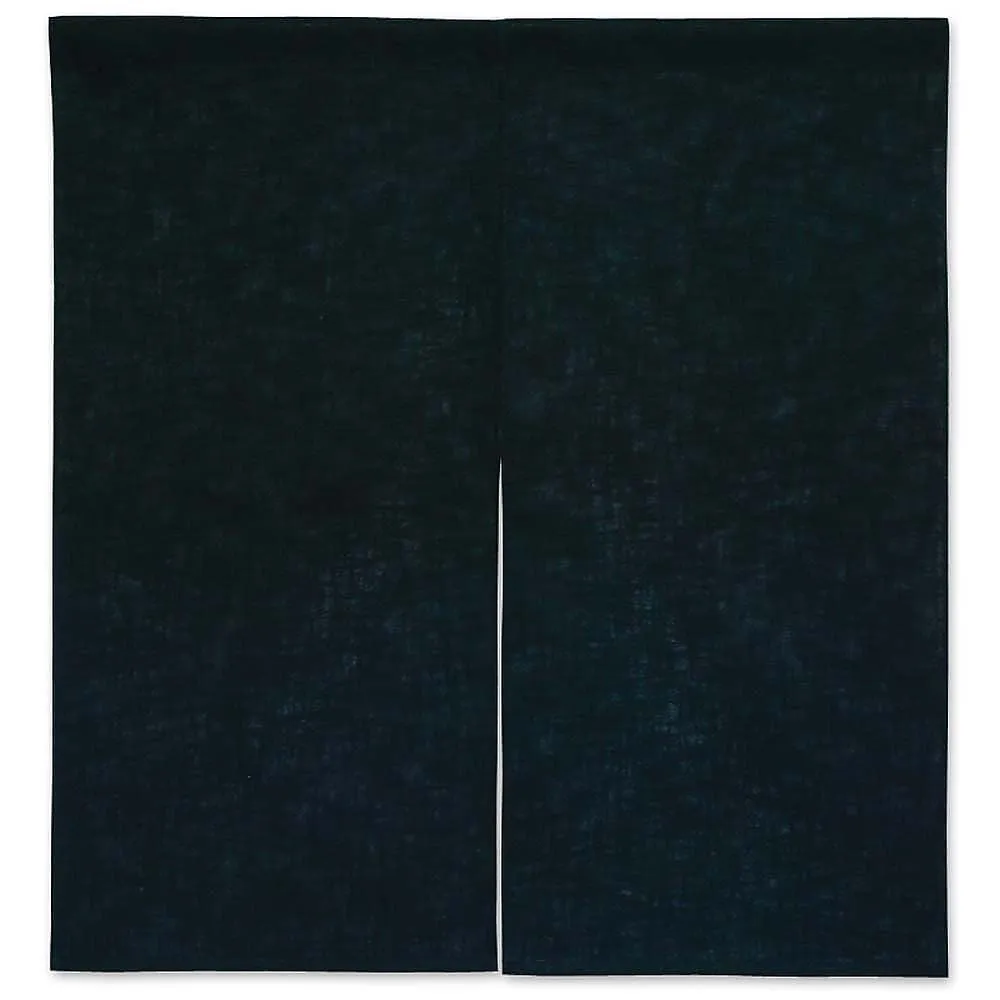 62-6318-85 Hanma Noren Cotton Linen Plain Black 001-04
