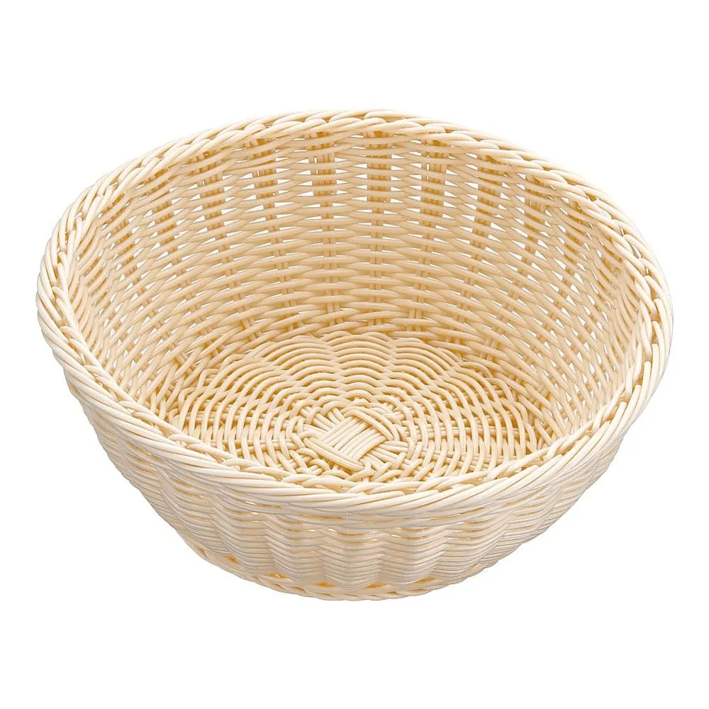 62-6582-04 Resin Basket Round White 91-082A