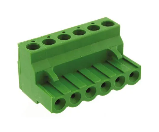 63-7506-06 TE Connectivity Non-F***d Terminal Block, 6 Way/Pole, Screw Down Terminals, 30 → 12 AWG Cable Mount, Nylon, 300 796634-6
