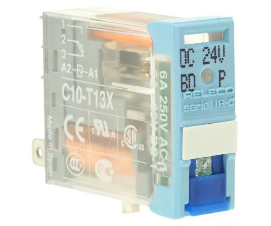 63-7498-27 RelecoC10 SPDT Non-Latching Relay PCB Mount, 24V dc Coil, 6A C10-T13X / DC 24 V