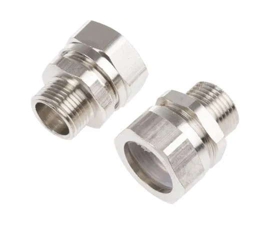 63-7436-47 Kopex Adapter Cable Conduit Fitting, Brass Nickel Plated 20mm nominal size IP67 M20 SCBCM0404-RS