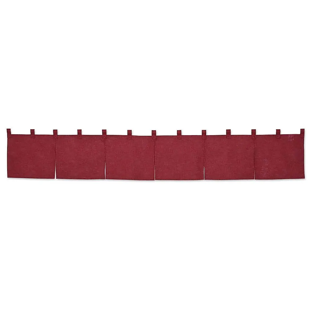 62-6319-01 Counter Noren Cotton Plain Bordeaux 001-09