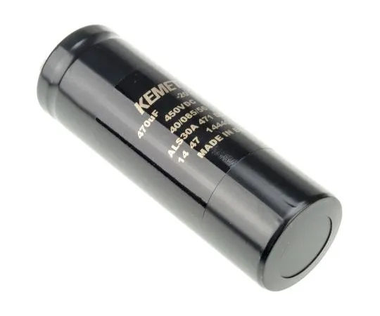 63-7516-83 KEMET 470μF 450V dc Aluminium Electrolytic Capacitor, Chassis Mount 36 x 105mm +85°C 36mm 105mm ALS30A471DF450