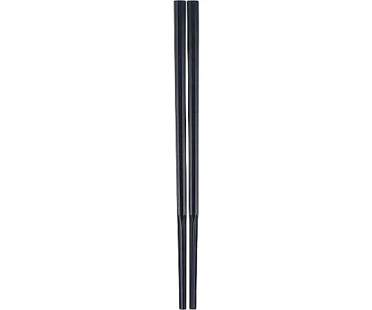 62-6727-75 10 Square Gurumen Chopsticks Extra Thick 21 cm Black GM-4050