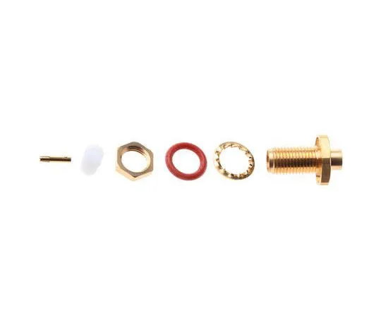 63-7532-31 Radiall Straight 50Ω Panel Mount Bulkhead Fitting SMA Bulkhead, Solder Termination RG402 R124325003W