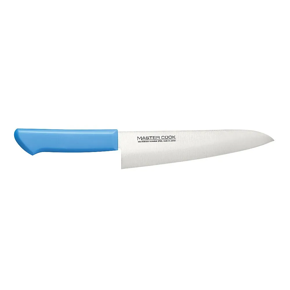 62-6420-77 Mastercock Antibacterial Color, Kitchen Knife, Western Blade, Blue MCDK-210W