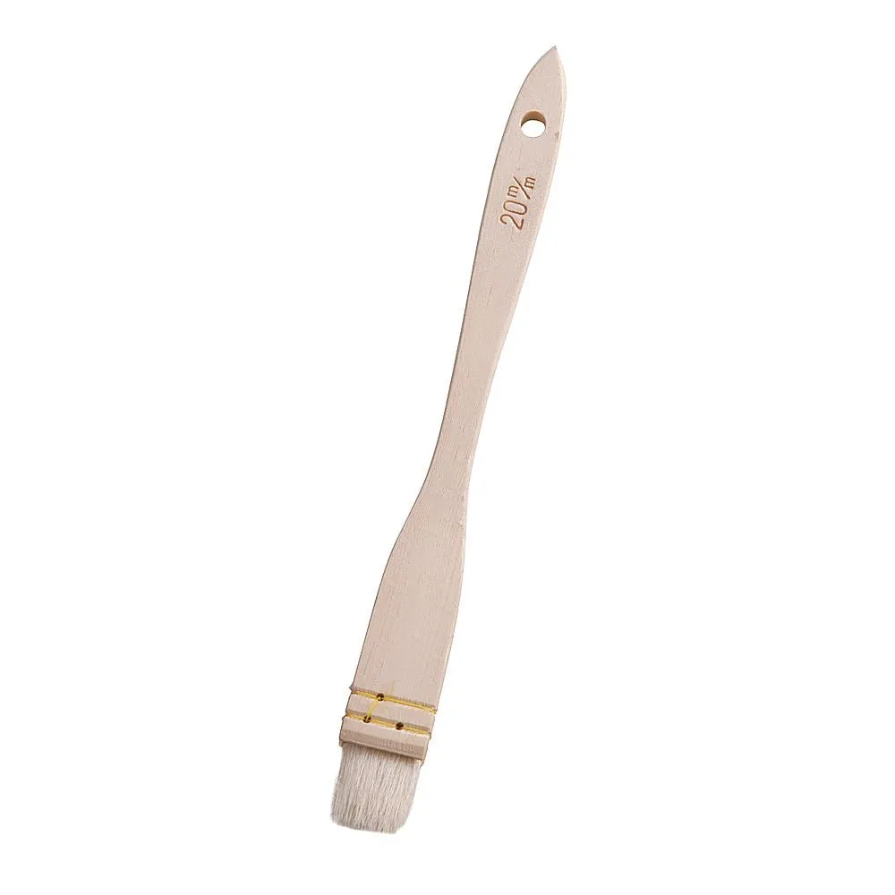 62-6507-08 Wooden Pattern Sami Thread Binding Cooking Brush (Goat Hair) 20 mm