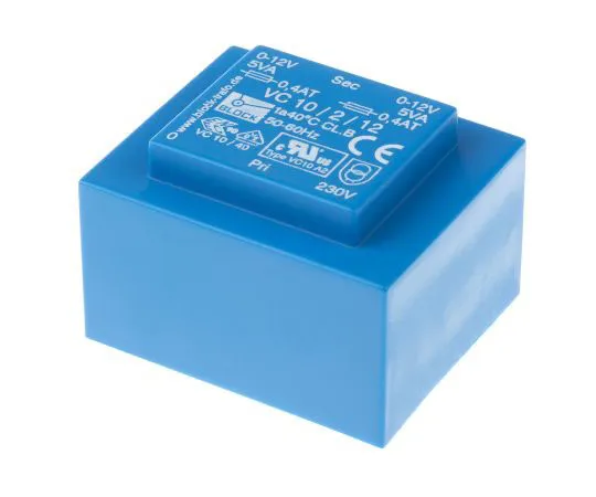 63-7500-51 12V ac 2 Output Through Hole PCB Transformer, 10VA VC 10/2/12