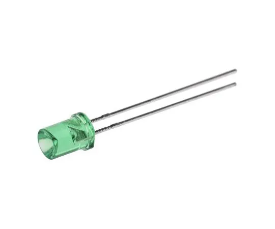63-7446-91 2.2 V Green LED 5mm Through Hole, Kingbright Cylindrical L-493GT L-493GT