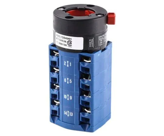 63-7485-94 Kraus & Naimer, 4P 2 Position 60° Rotary Switch, 690 V, 20 A, Rotary Knob Actuator CG8A223/GBA001*FT