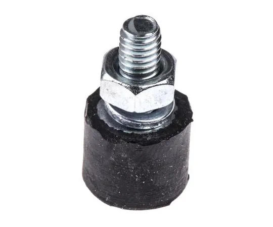 63-7453-60 FIBET Cylindrical M4 Zinc Plated Steel Anti Vibration Feet 1008VE10-45 5.8kg Compression Load ,10mm dia. Natural Rubber 1008VE10-45